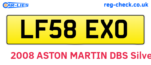 LF58EXO are the vehicle registration plates.