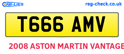T666AMV are the vehicle registration plates.