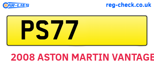 PS77 are the vehicle registration plates.