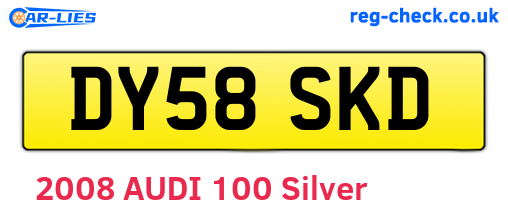 DY58SKD are the vehicle registration plates.