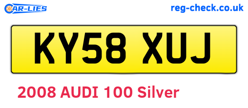 KY58XUJ are the vehicle registration plates.