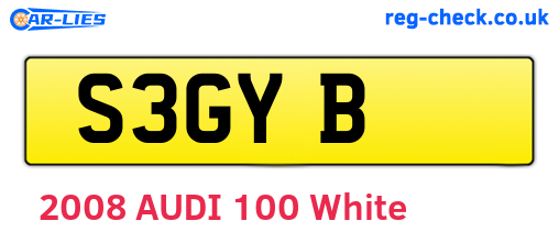 S3GYB are the vehicle registration plates.