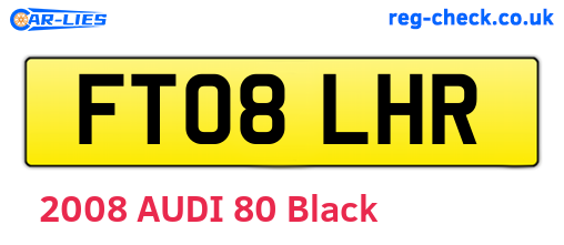 FT08LHR are the vehicle registration plates.