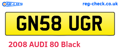 GN58UGR are the vehicle registration plates.