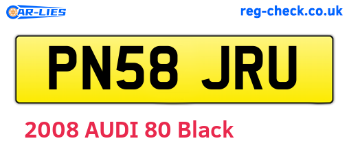 PN58JRU are the vehicle registration plates.