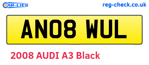 AN08WUL are the vehicle registration plates.
