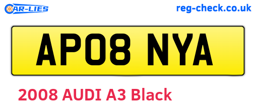 AP08NYA are the vehicle registration plates.