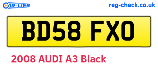 BD58FXO are the vehicle registration plates.