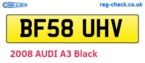 BF58UHV are the vehicle registration plates.