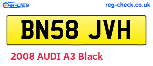 BN58JVH are the vehicle registration plates.