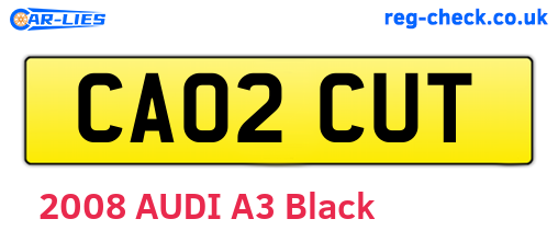 CA02CUT are the vehicle registration plates.