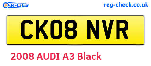 CK08NVR are the vehicle registration plates.