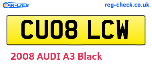 CU08LCW are the vehicle registration plates.