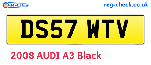 DS57WTV are the vehicle registration plates.