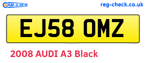 EJ58OMZ are the vehicle registration plates.
