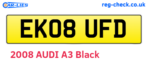 EK08UFD are the vehicle registration plates.