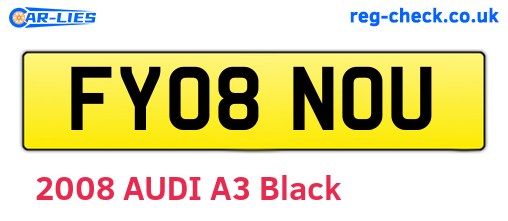 FY08NOU are the vehicle registration plates.