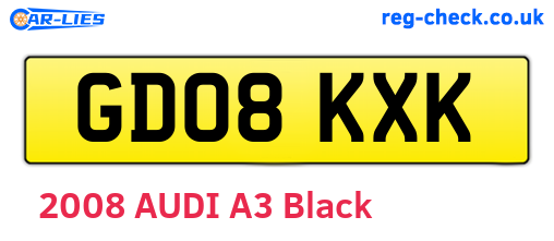GD08KXK are the vehicle registration plates.