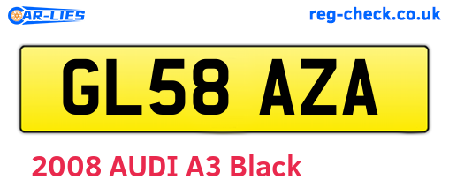 GL58AZA are the vehicle registration plates.