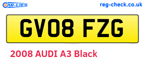 GV08FZG are the vehicle registration plates.