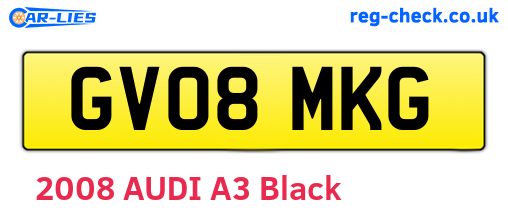 GV08MKG are the vehicle registration plates.