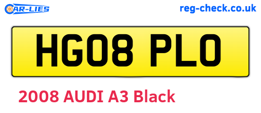 HG08PLO are the vehicle registration plates.