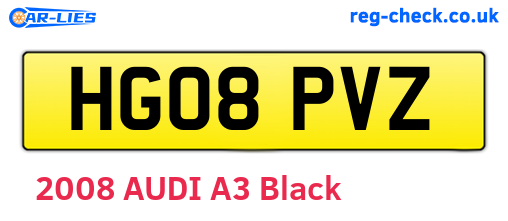 HG08PVZ are the vehicle registration plates.