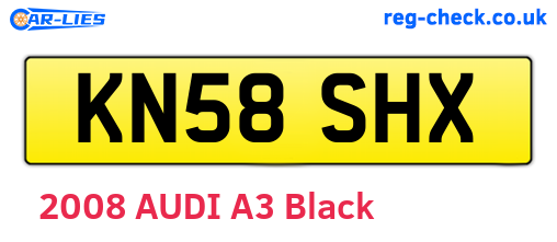 KN58SHX are the vehicle registration plates.