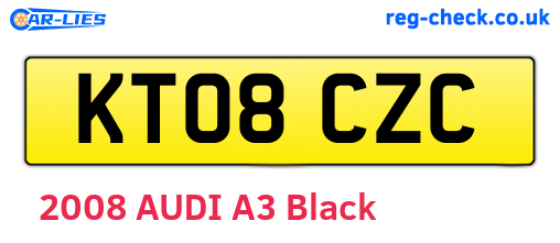 KT08CZC are the vehicle registration plates.