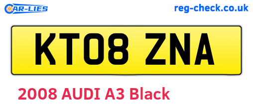 KT08ZNA are the vehicle registration plates.