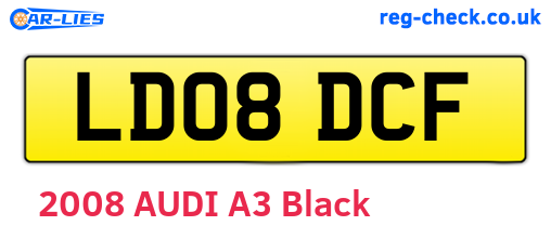 LD08DCF are the vehicle registration plates.
