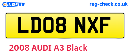 LD08NXF are the vehicle registration plates.