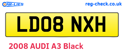 LD08NXH are the vehicle registration plates.