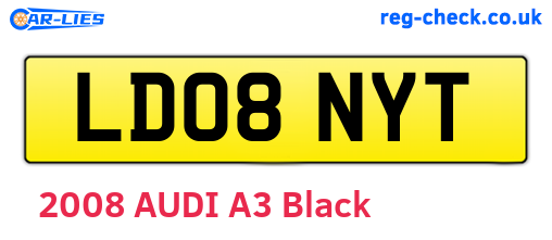 LD08NYT are the vehicle registration plates.