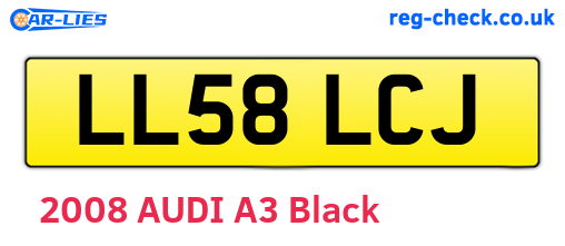 LL58LCJ are the vehicle registration plates.