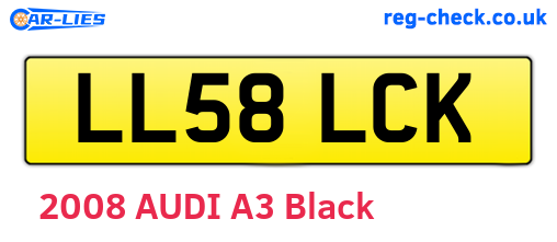 LL58LCK are the vehicle registration plates.