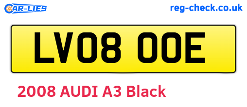 LV08OOE are the vehicle registration plates.