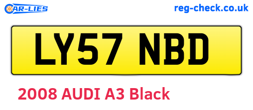 LY57NBD are the vehicle registration plates.