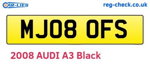 MJ08OFS are the vehicle registration plates.