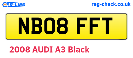 NB08FFT are the vehicle registration plates.