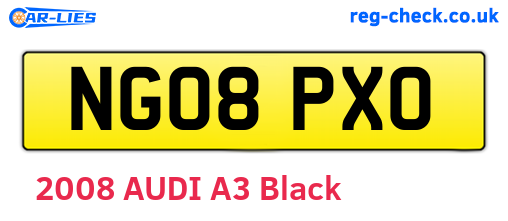 NG08PXO are the vehicle registration plates.