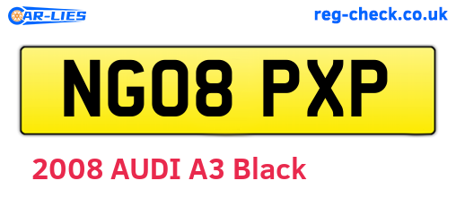 NG08PXP are the vehicle registration plates.