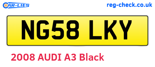 NG58LKY are the vehicle registration plates.