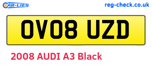 OV08UZD are the vehicle registration plates.
