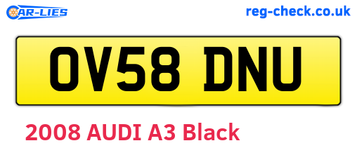 OV58DNU are the vehicle registration plates.