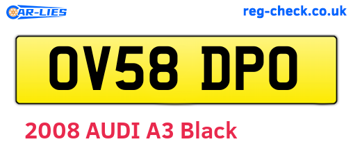 OV58DPO are the vehicle registration plates.