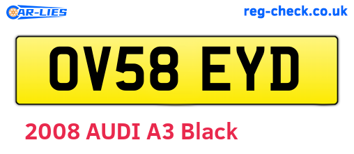 OV58EYD are the vehicle registration plates.