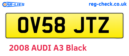 OV58JTZ are the vehicle registration plates.