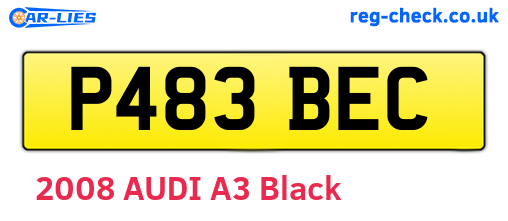 P483BEC are the vehicle registration plates.