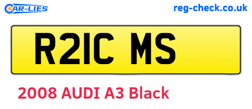 R21CMS are the vehicle registration plates.